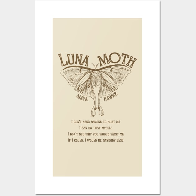 MAYA HAWKE'S LUNA MOTH LYRICS ART Wall Art by aplinsky